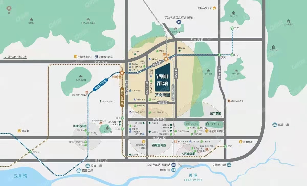 笋岗中心万象华府-均价63000元/平