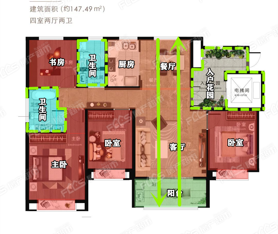 与中海观澔府持平