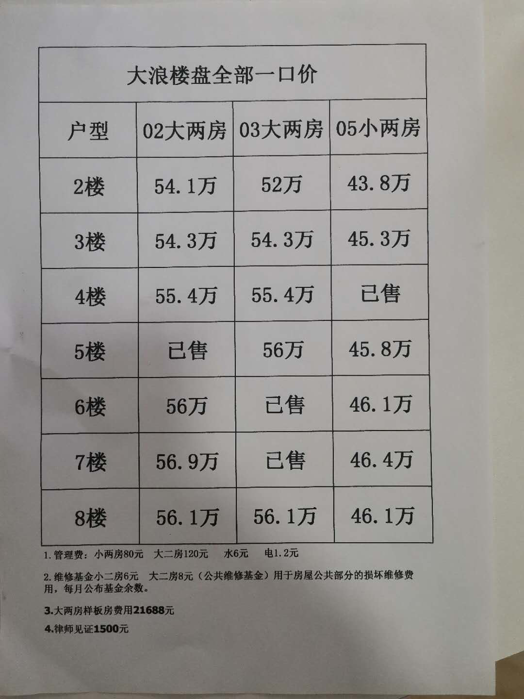 九里春风两房一厅：43.8万起