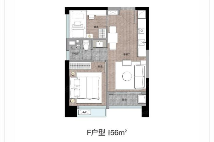 万科和颂轩39-56㎡公寓均价56500元/平